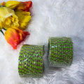 Heart parrot green glass bangles