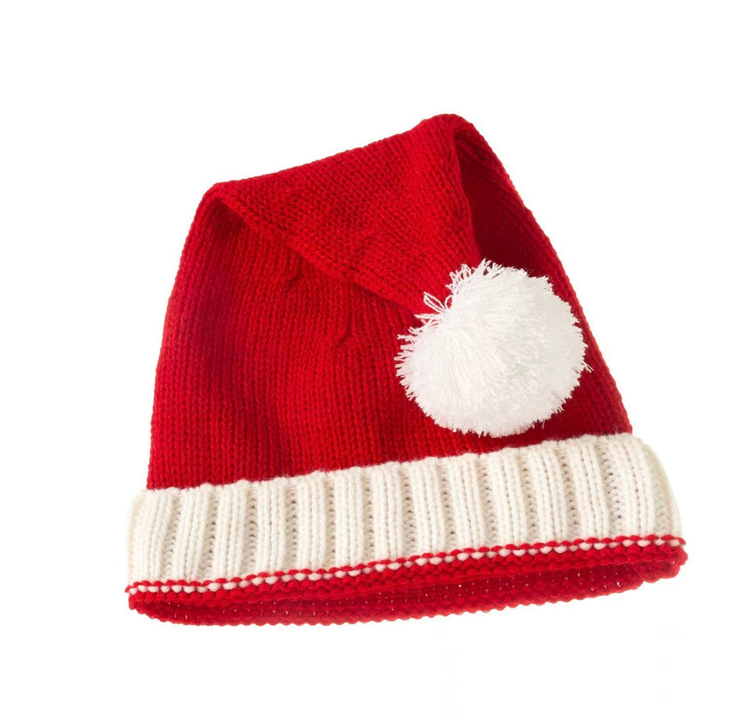 Adult Knitted Santa Hat with Pom-Pom - Premium Christmas Hat