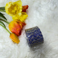 Raindrop navy blue glass bangles