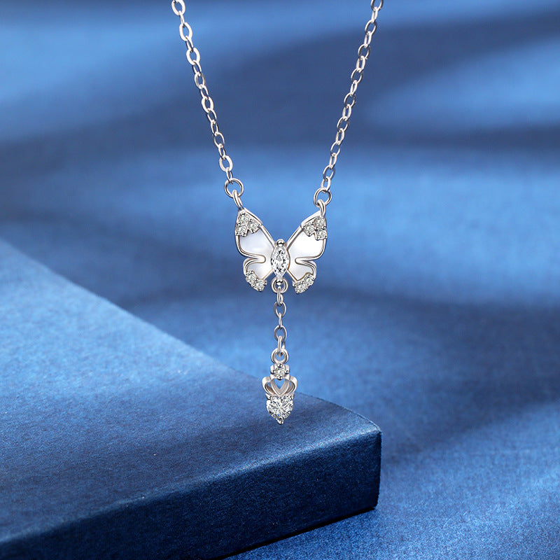 925 Sterling Silver Zirconia Pendant necklace – Platinum Plated