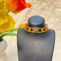 Elegant Gold-Plated Square Stone Choker