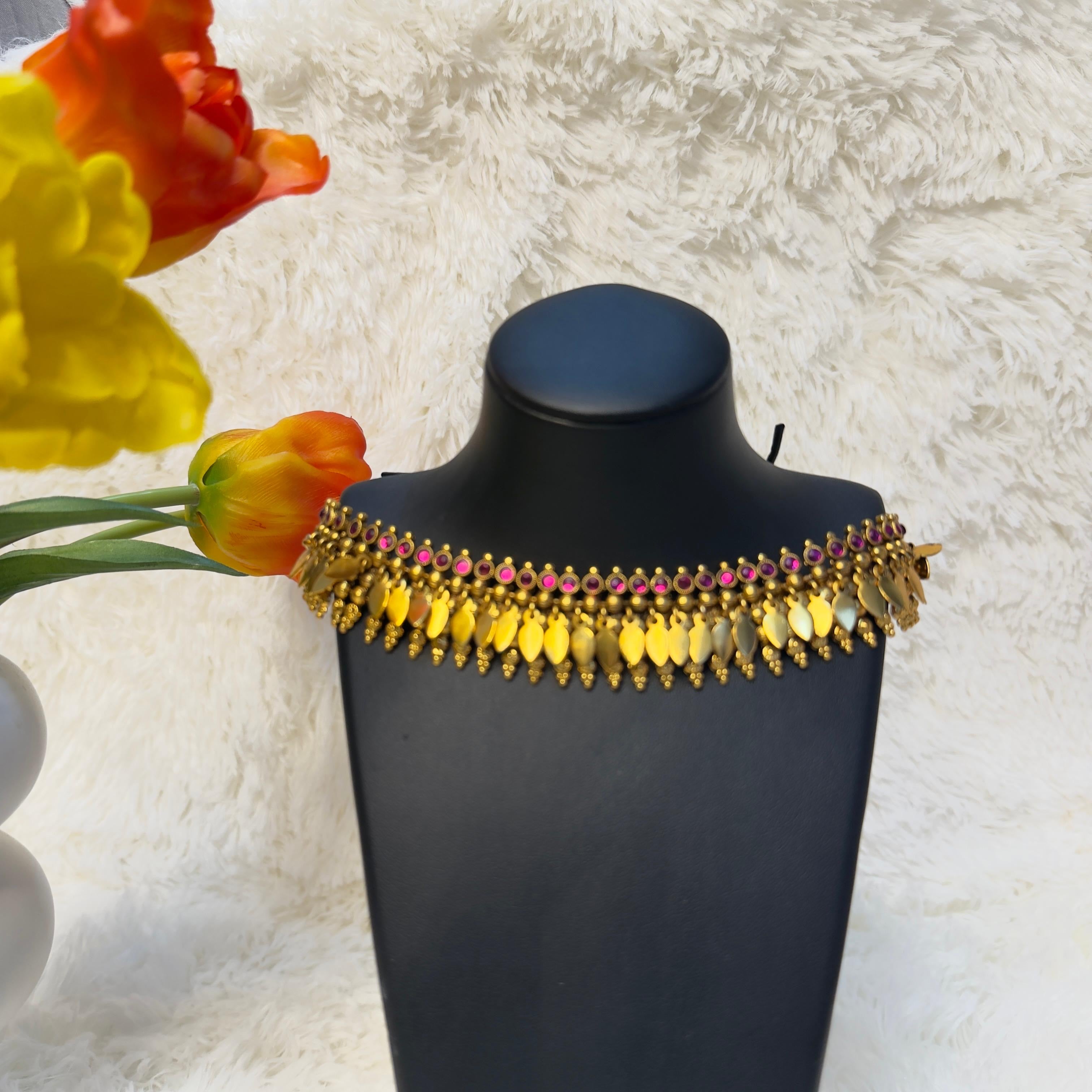 Traditional Minimalist Ruby Elakkathali necklace