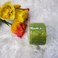 Raindrop parrot green glass bangles