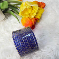 Rose navy blue glass bangles