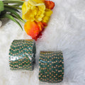 Leaf green glass bangles