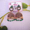 Green peacock jhumka