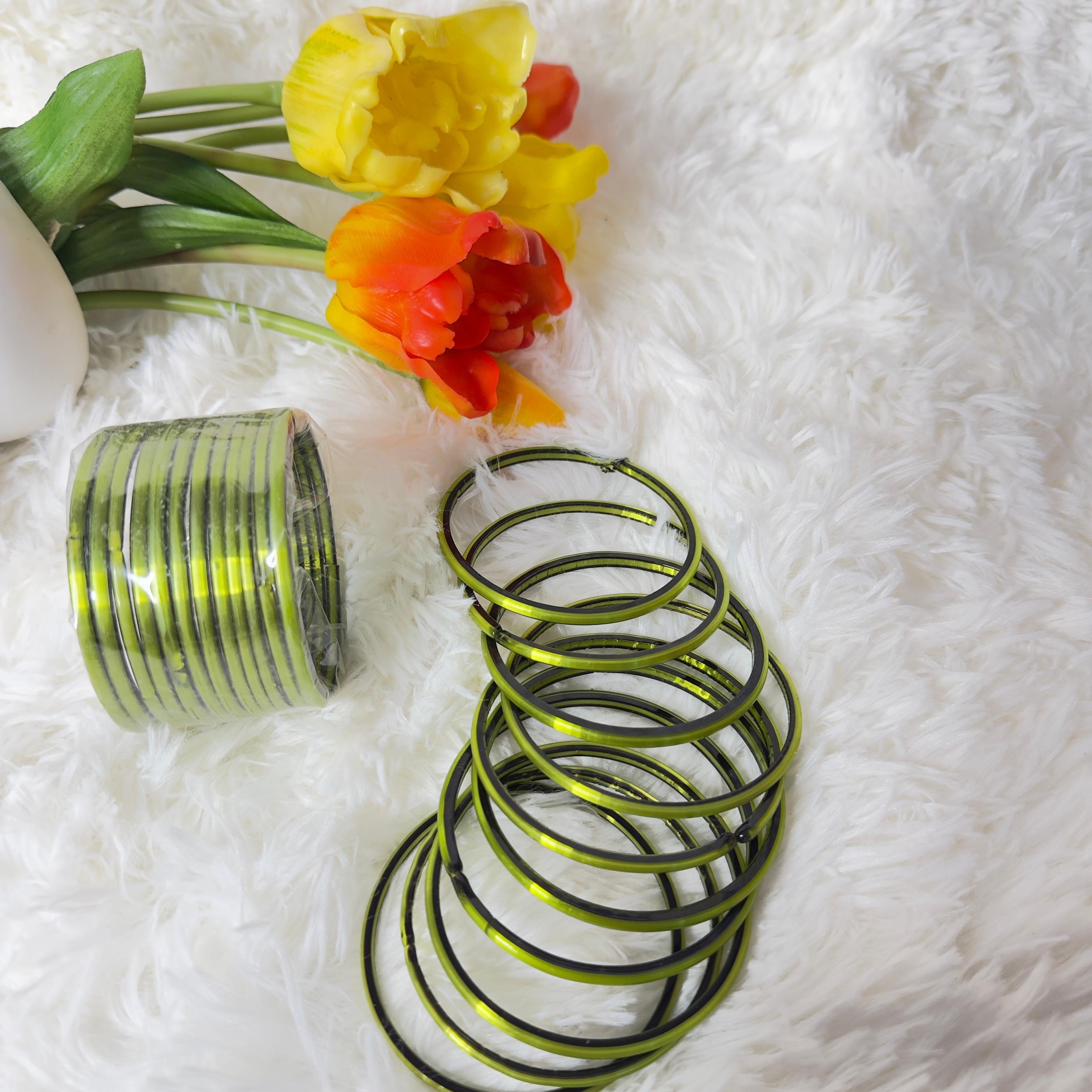 Plain light green glass bangles
