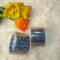 Raindrop blue glass bangles