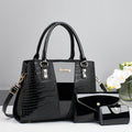 Fish-Print Shoulder And Crossbody Bag Three-Piece Set