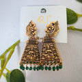 Temple jhumka green