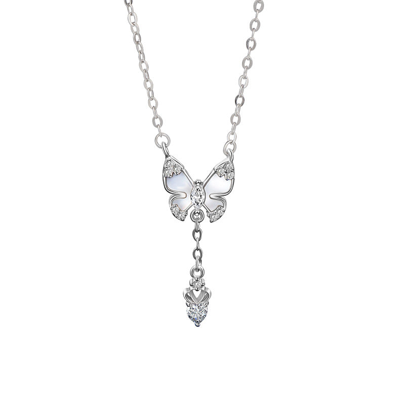 925 Sterling Silver Zirconia Pendant necklace – Platinum Plated