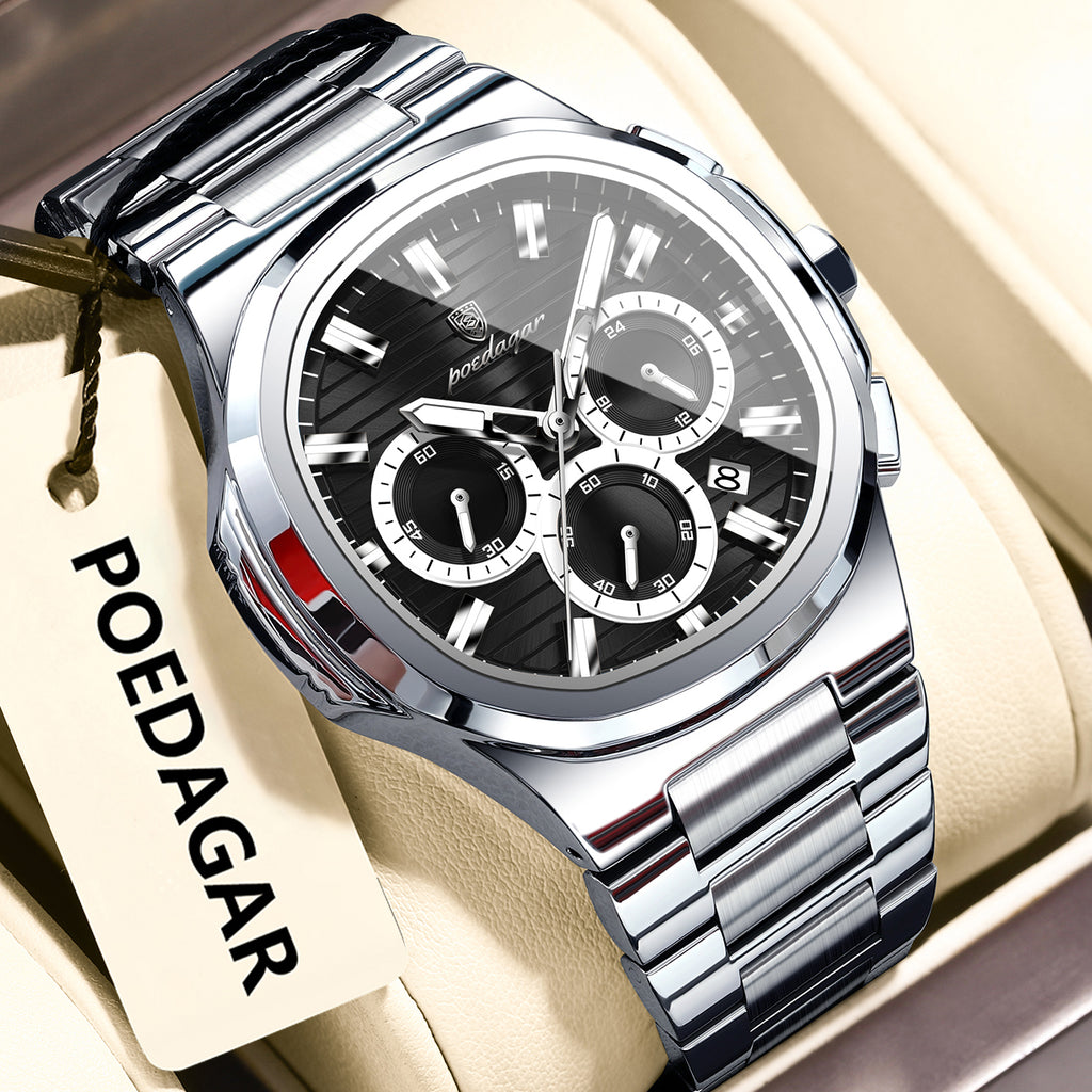 Mens Waterproof Multifunctional Luminous Watch
