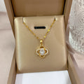 18K Gold Plated 316L Stainless Steel Pendant Necklace | Waterproof Anti-Tarnish Zirconia Jewelry