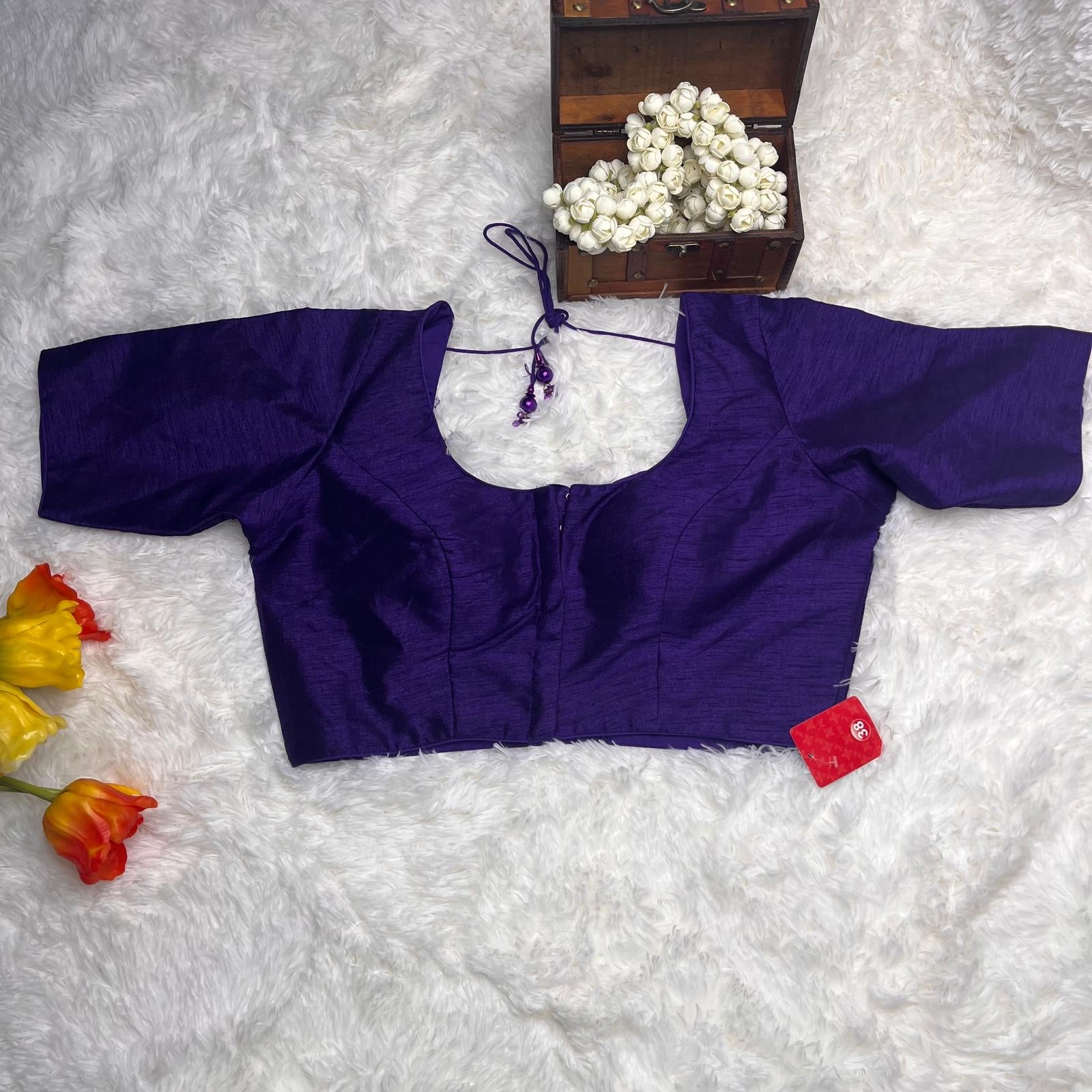 Readymade brinjal purple blouse