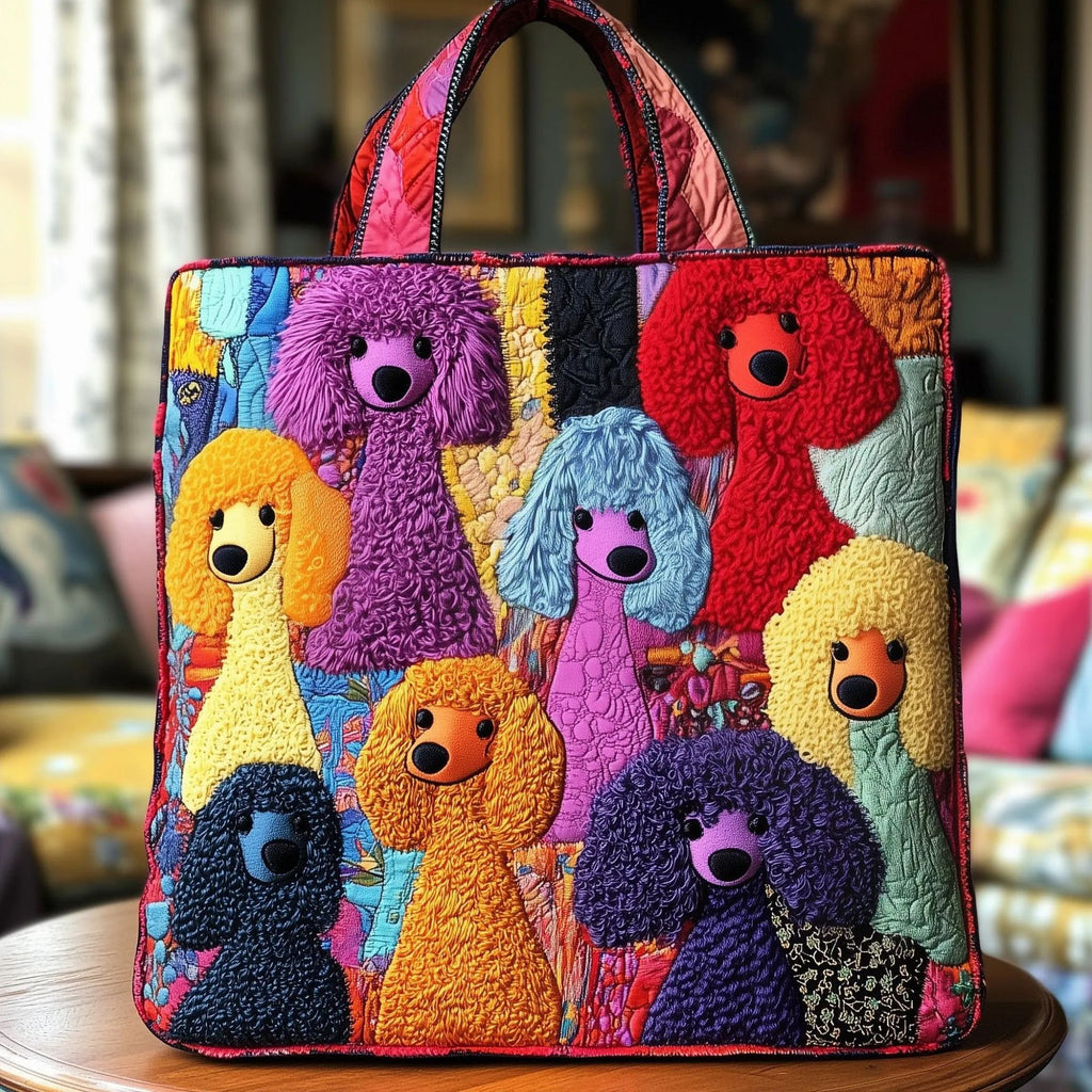 300g Canvas Dog-Printed Tote And Shoulder Bag