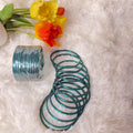 Plain teal blue glass bangles
