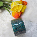 Rose glass bangles teal blue