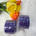 Heart navy blue glass bangles