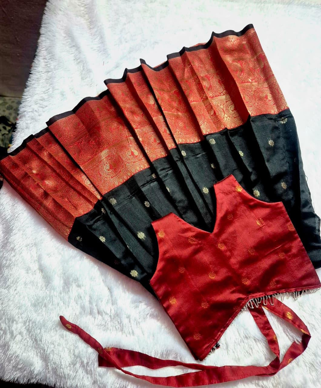 Girls Traditional Silk Lehenga Choli Set