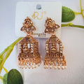 Temple jhumka white