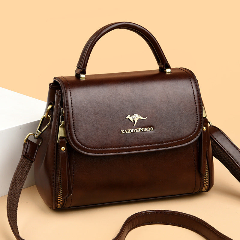 Retro High-end Textured Tote And Shoulder Bag
