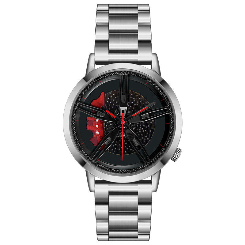 Men's Wheel Quartz Steel Belt Waterproof