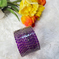 Rose glass bangles violet