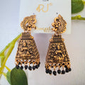 Temple jhumka black