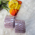 Leaf lavender glass bangles