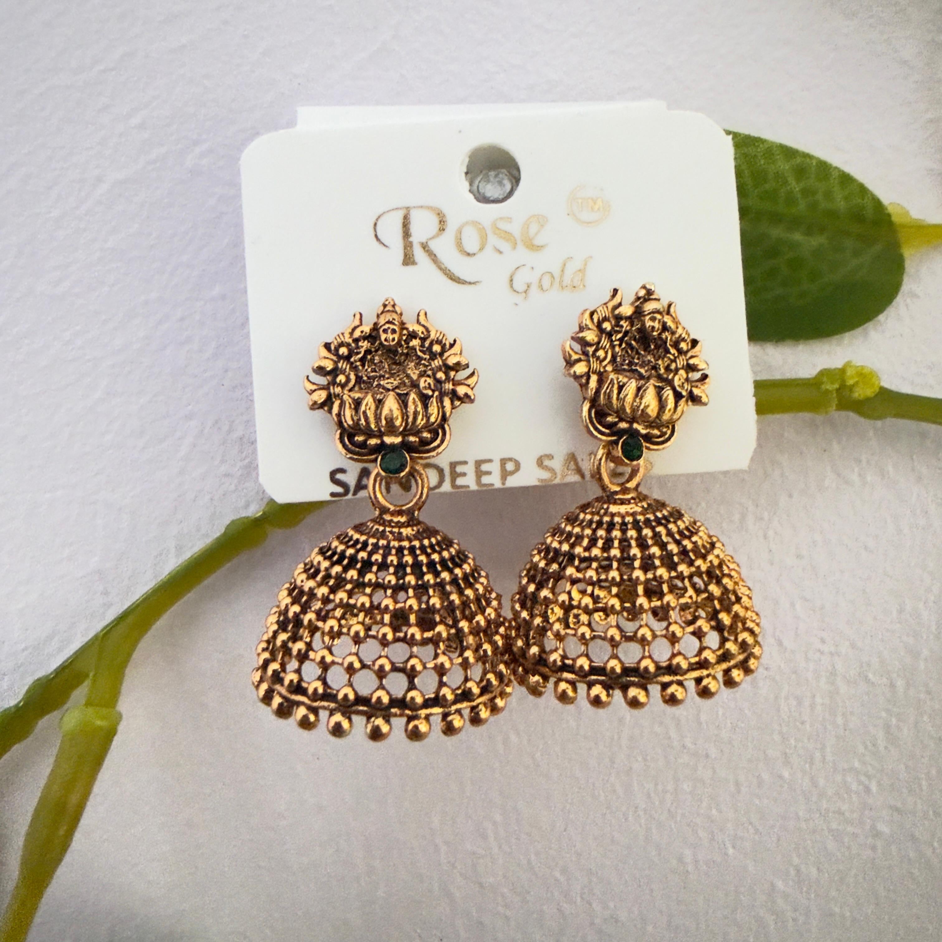 Antique gold jhumka