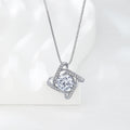 Platinum-Plated S925 Sterling Silver Pendant with 5A Zirconia