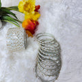 Raindrop white glass bangles
