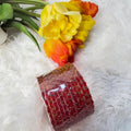 Rose glass bangles red