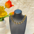 Swirl Design Multi-Color Stone Necklace