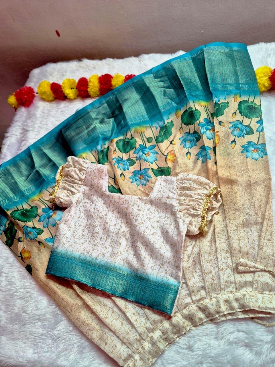Girls Traditional Printed Lehenga Choli Set