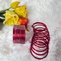 Plain red glass bangles
