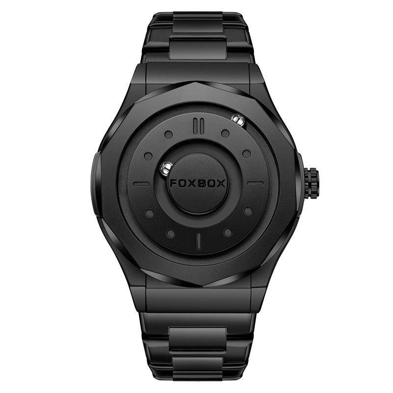 Quartz Watch With A Personalized Magnetic Ball Design