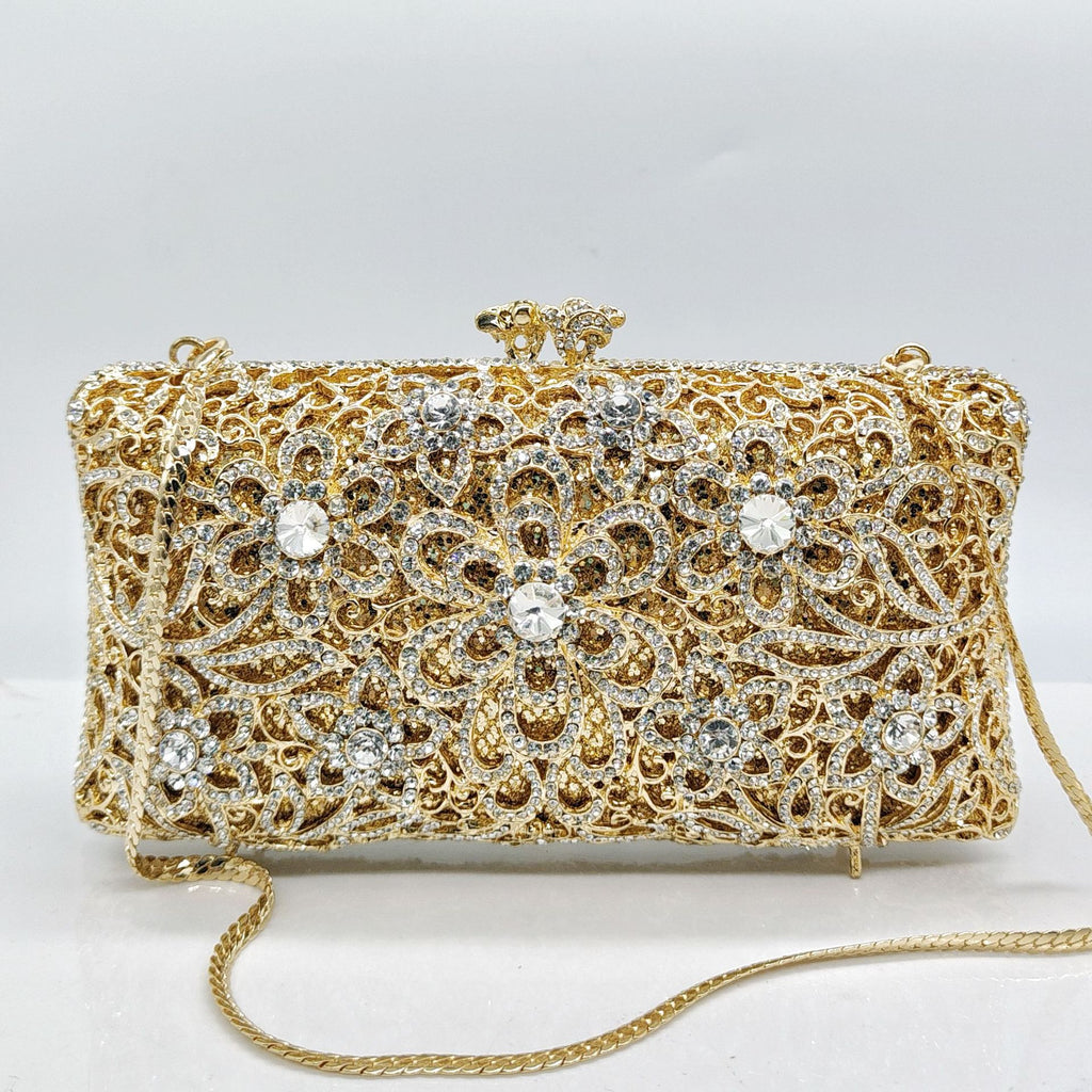 Full-Strass Evening Clutch With Diamond-Inlaid Design For Banquets