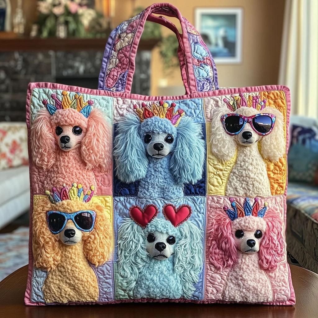 300g Canvas Dog-Printed Tote And Shoulder Bag