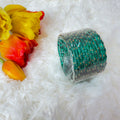 Raindrop teal green glass bangles