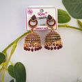 Maroon jhumka