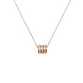 925 Sterling Silver Rose Gold Necklace with 5A Zircon Pendant