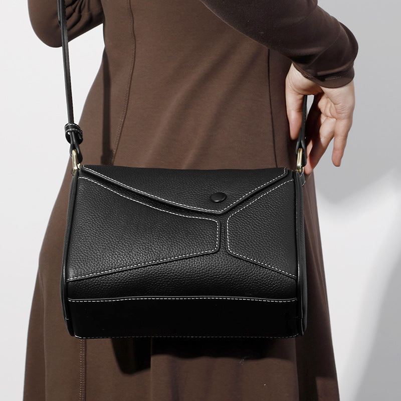 Genuine Leather Bag Women's First Layer Cowhide Soft Crossbody