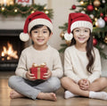 Kids Knitted Santa Hat with Pom-Pom - Premium Christmas Hat