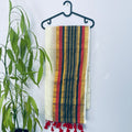 Off-White, Black & Red Mul Cotton Saree