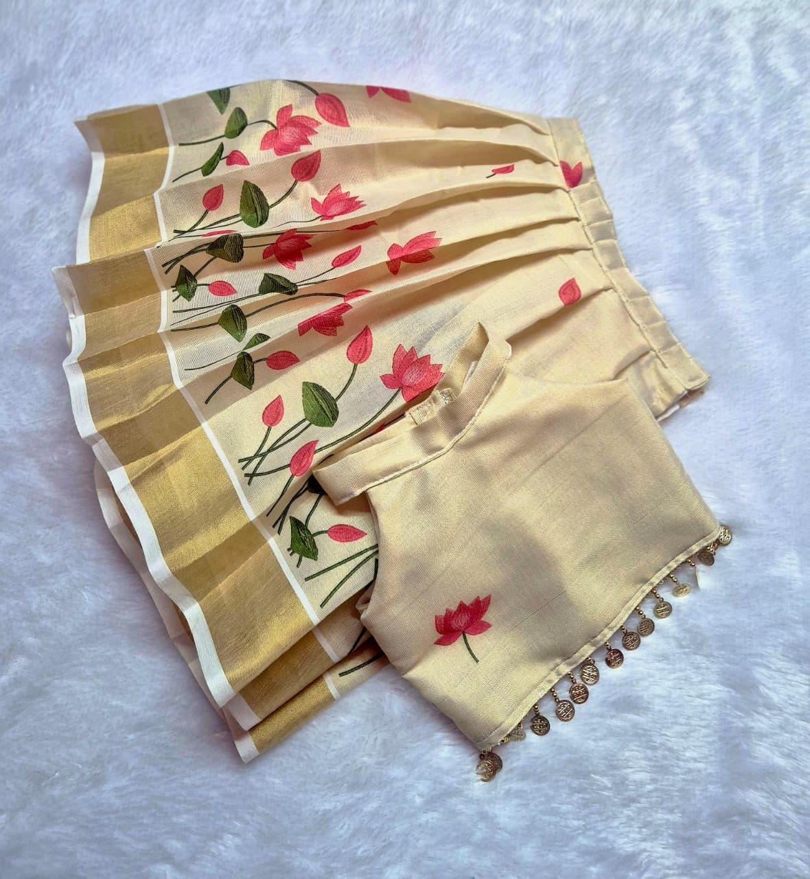 Girls Traditional Floral Lehenga Choli Set
