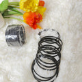 Plain black glass bangles