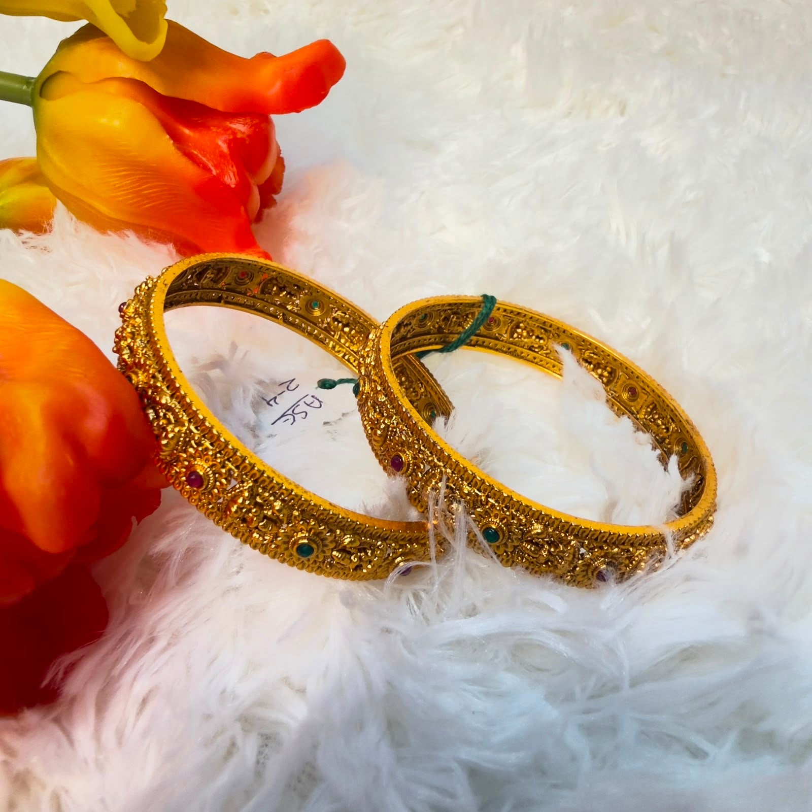 Antique Finish Traditional Gold Imitation Bangles