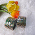 Raindrop green glass bangles
