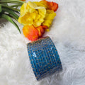 Rose glass bangles blue